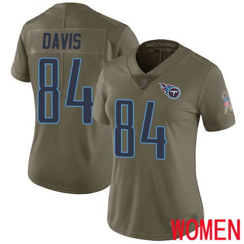 Tennessee Titans Limited Olive Women Corey Davis Jersey NFL Football #84 2017 Salute to Service